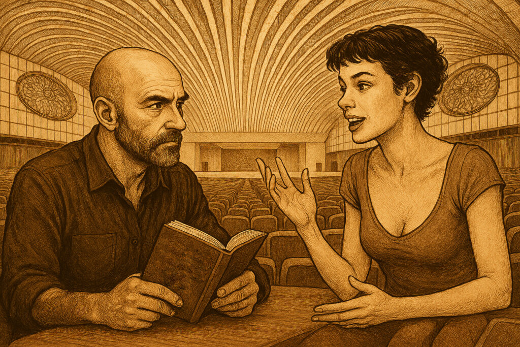 Ilustración conceptual sobre la caída de los títeres del poder global, como el Papa Francisco y Klaus Schwab. 3
