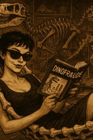 Daria se divierte leyendo sobre dinosaurios de yeso y fantasías jurásicas