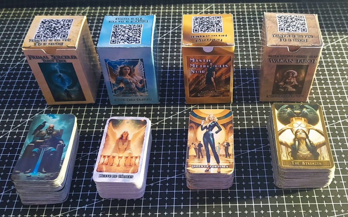 Set De Mini Tarots X 4 Títulos Originales - Combo - Imagen 2