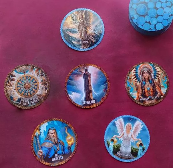 Cartas De Tarot Arcanos Circulares 66 Cartas Tres Energías - Imagen 9