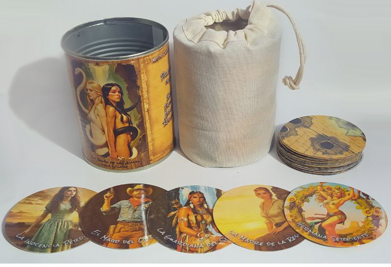 Etiquetas Arcanos en Lata — Tarot de las Dos Balas (PDF imprimible) - Imagen 2