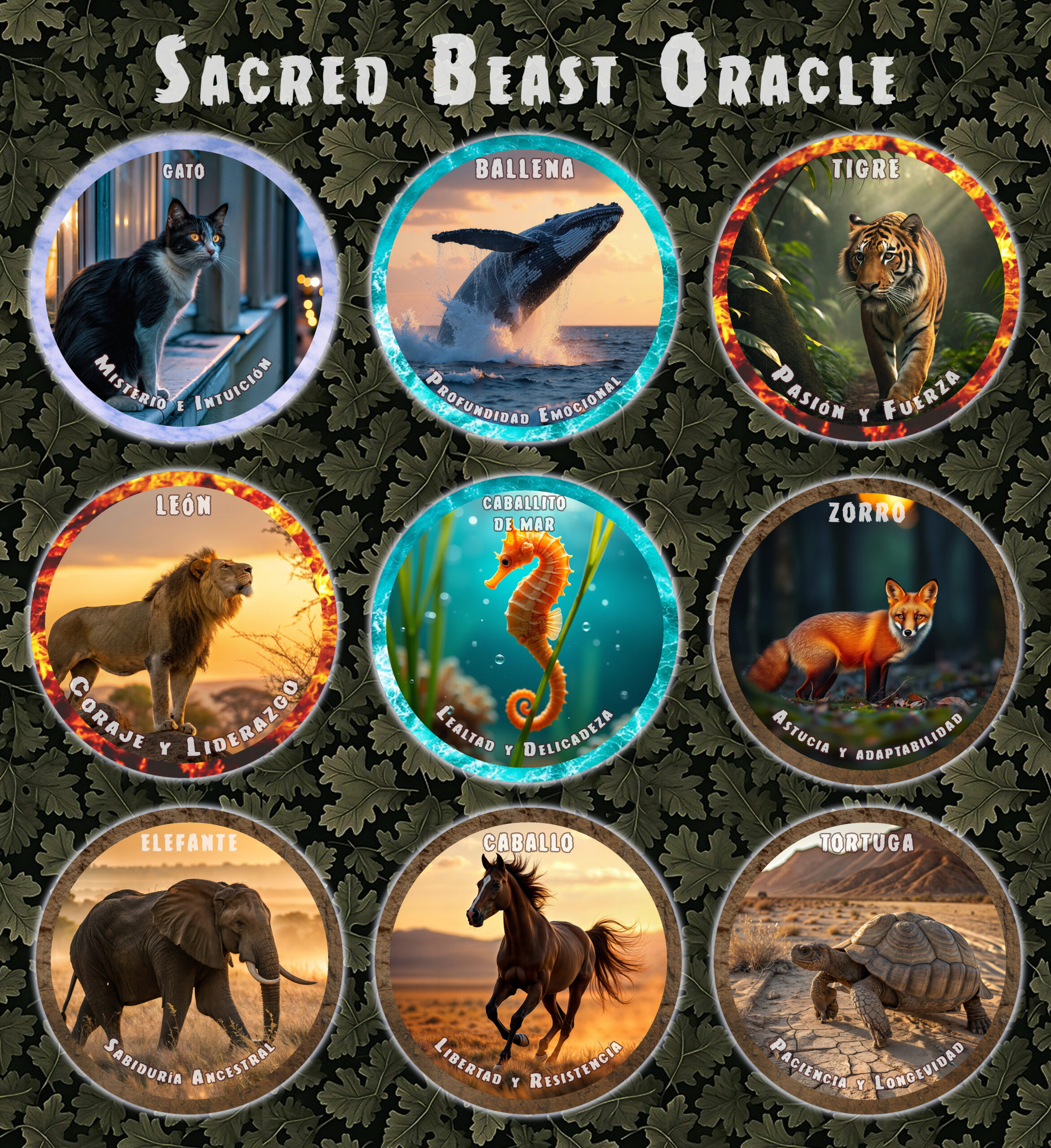 Sacred Beasts Oracle - Cartas De Oráculos De Animales