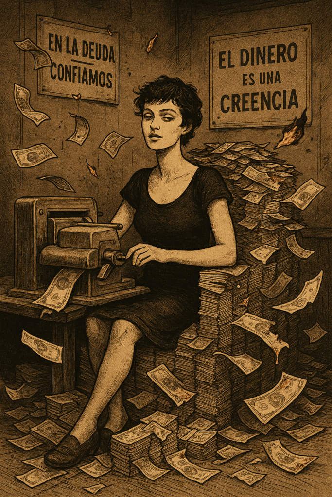 el dinero es una mentira - ilustración