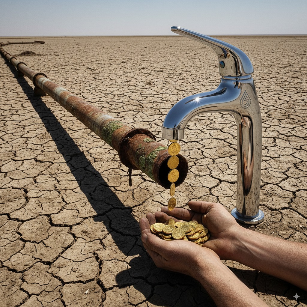 la privatización del agua - imagen alegórica