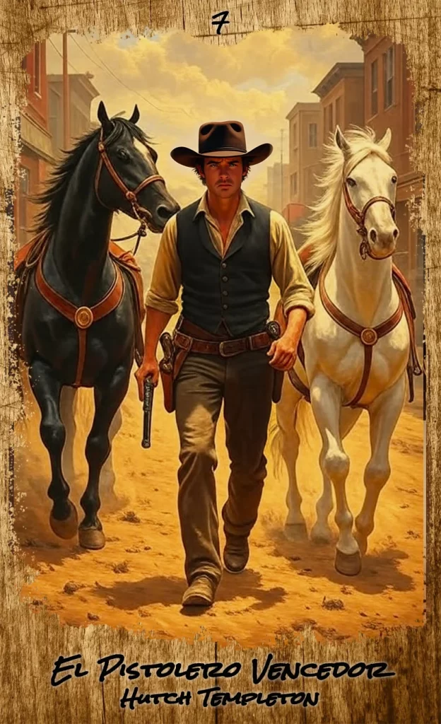 significado el carro - el pistolero vencedor - carta del tarot de las dos balas