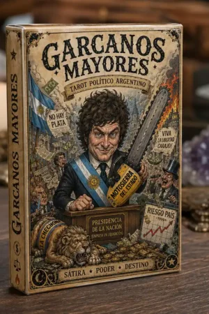 tarot político argentino - Mockup de la caja.