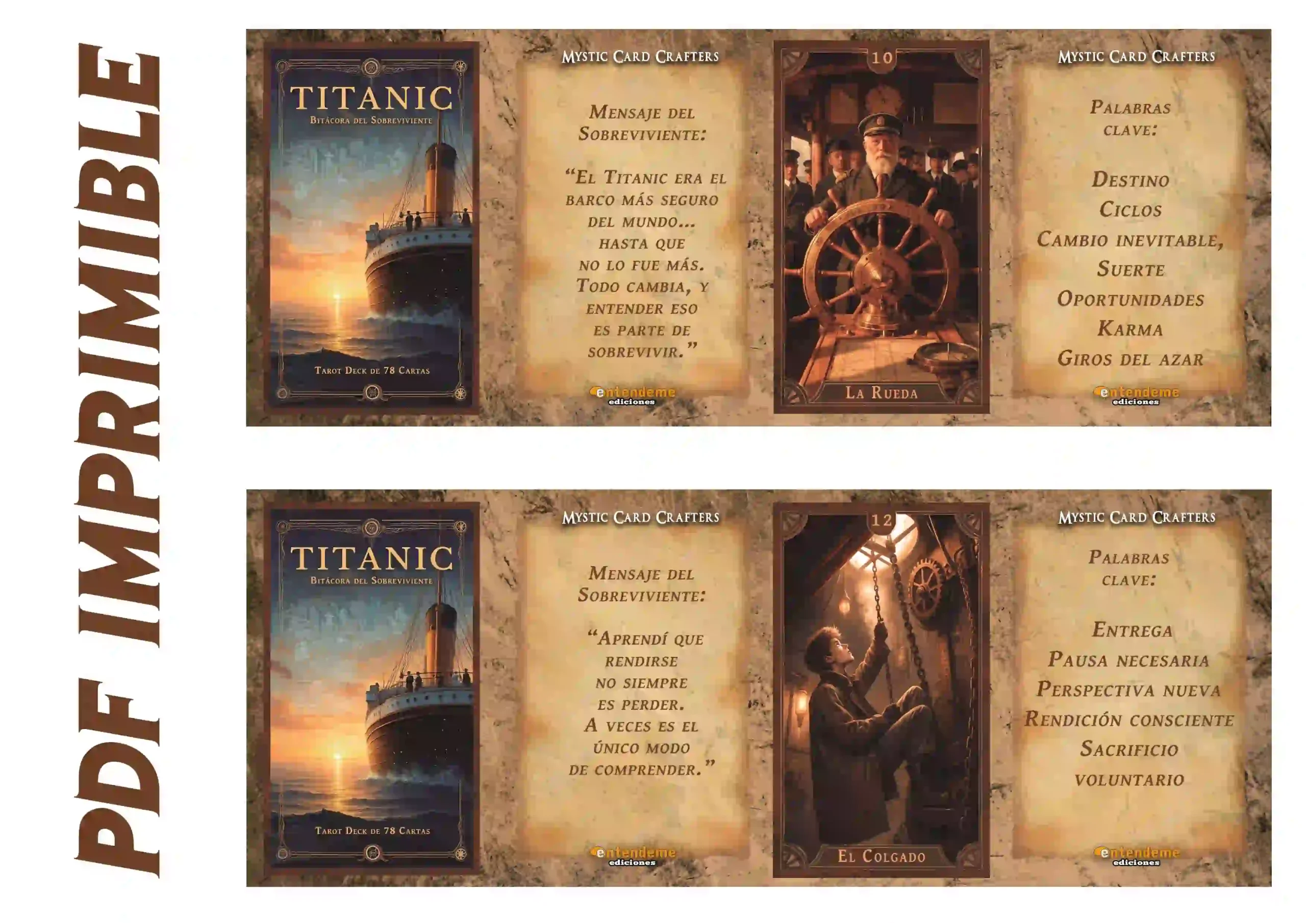 Arcanos en lata - Tarot del Titanic
