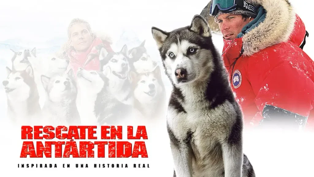 Póster de Rescate en la Antártida - películas donde muere el perro