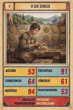 Tarot Triunfo - 8 de oros