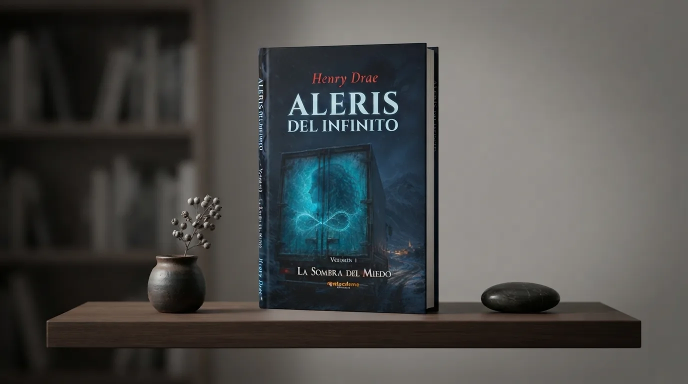 novela de fantasía urbana - Mockup de Aleris del Infiito versión impresa