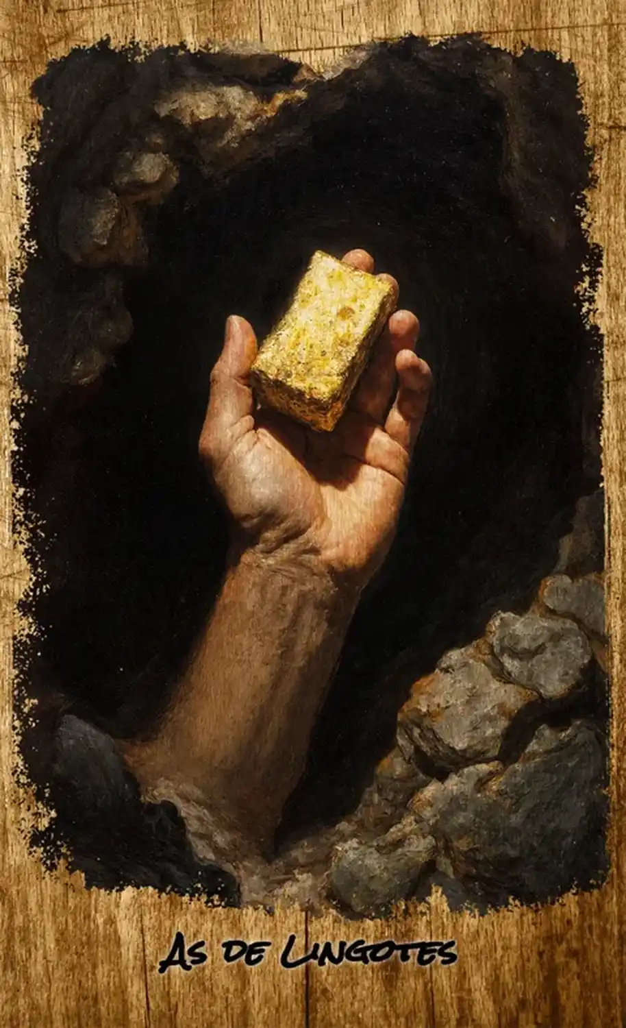 As de Lingotes, del Tarot de las Dos Balas