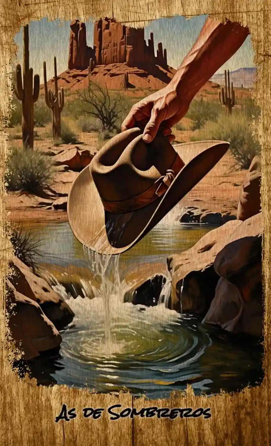 As de Sombreros, del Tarot de las Dos Balas