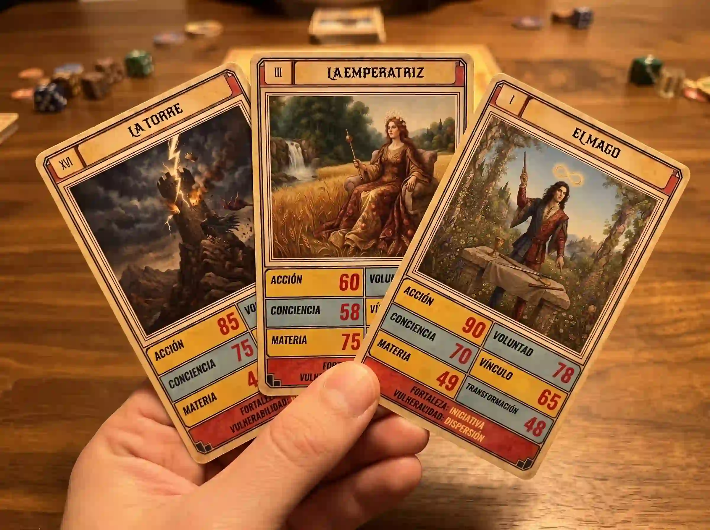 Tarot Triunfo - Mano de tres cartas